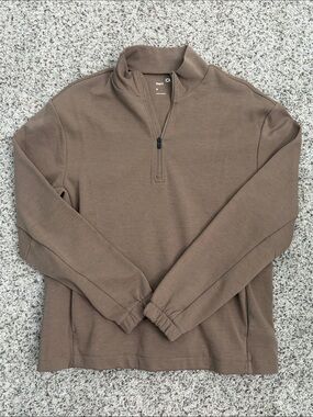 GapFit Brown Quarter-Zip Pullover Sweater